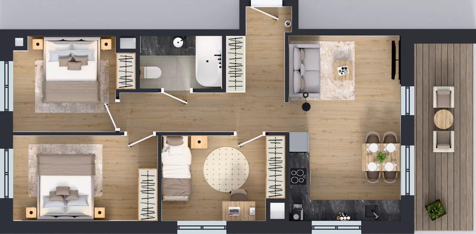 4 pokoje, mieszkanie 64,92 m², piętro 1, oferta nr 123 G/G-10, Ostródzka 123 - Etap III, Warszawa, Białołęka, Brzeziny, ul. Ostródzka 123
