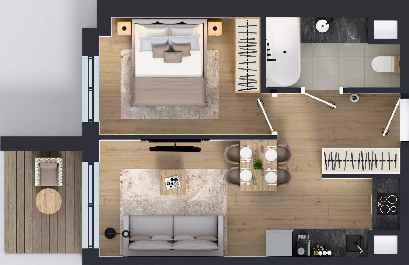 2 pokoje, mieszkanie 35,85 m², piętro 3, oferta nr 123 G/G-24, Ostródzka 123 - Etap III, Warszawa, Białołęka, Brzeziny, ul. Ostródzka 123
