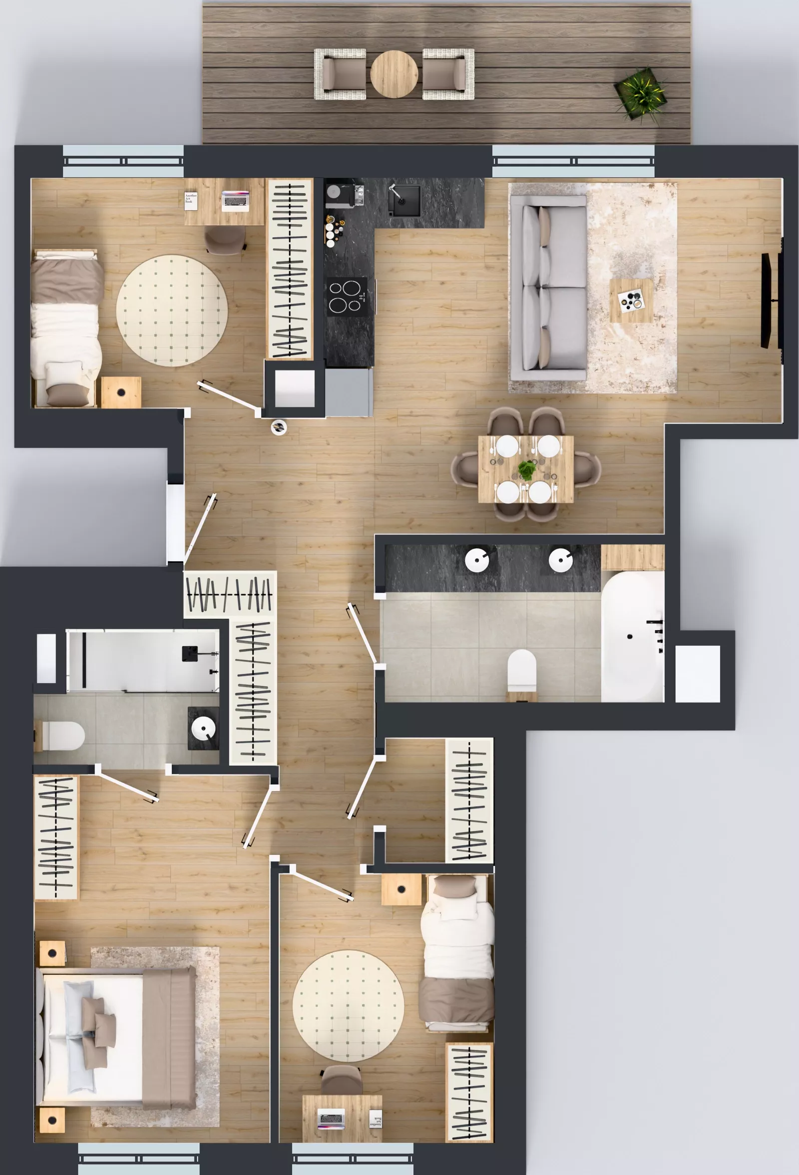 4 pokoje, mieszkanie 78,75 m², parter, oferta nr 123 G/G-25, Ostródzka 123 - Etap III, Warszawa, Białołęka, Brzeziny, ul. Ostródzka 123