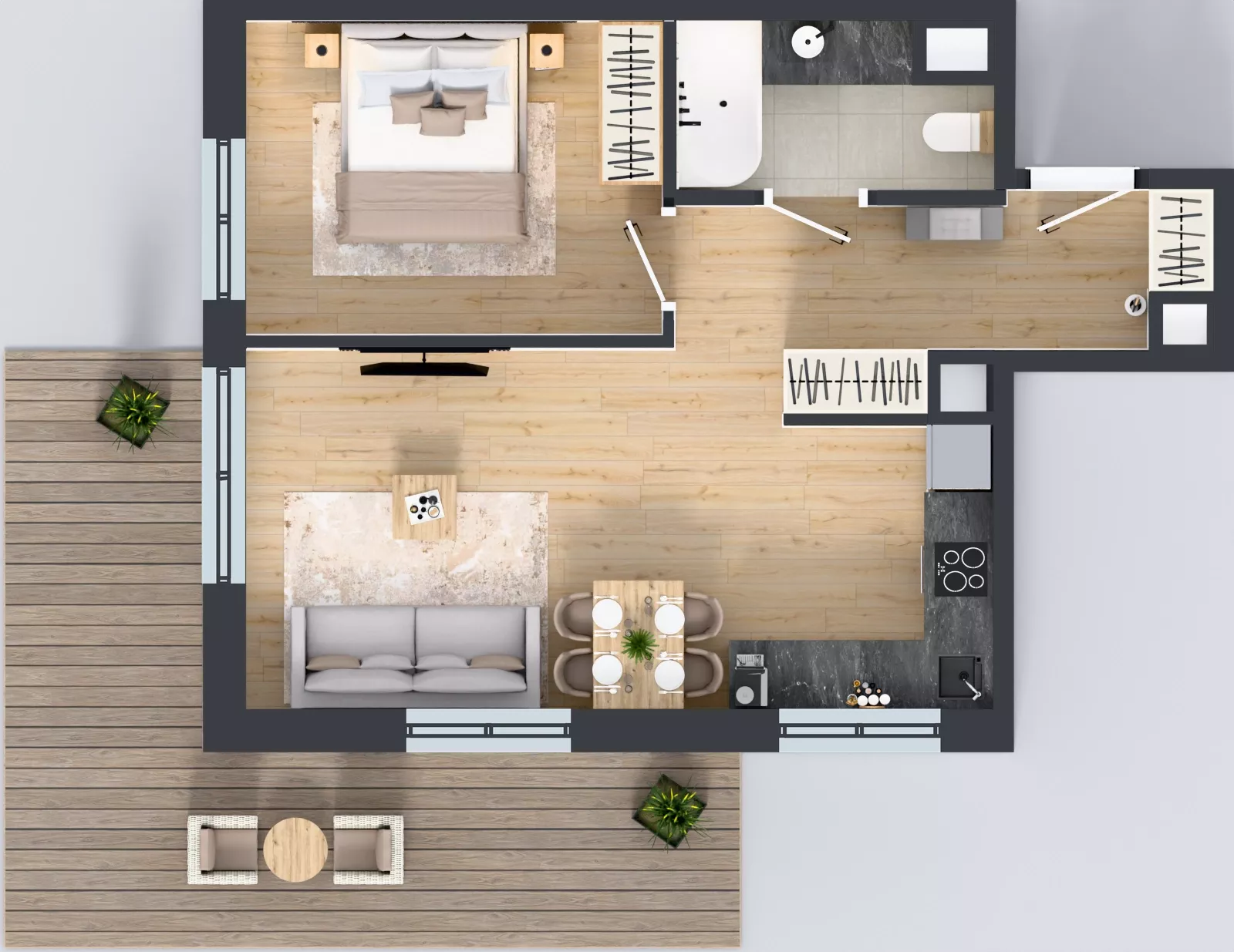 2 pokoje, mieszkanie 44,79 m², piętro 2, oferta nr 123 G/G-38, Ostródzka 123 - Etap III, Warszawa, Białołęka, Brzeziny, ul. Ostródzka 123
