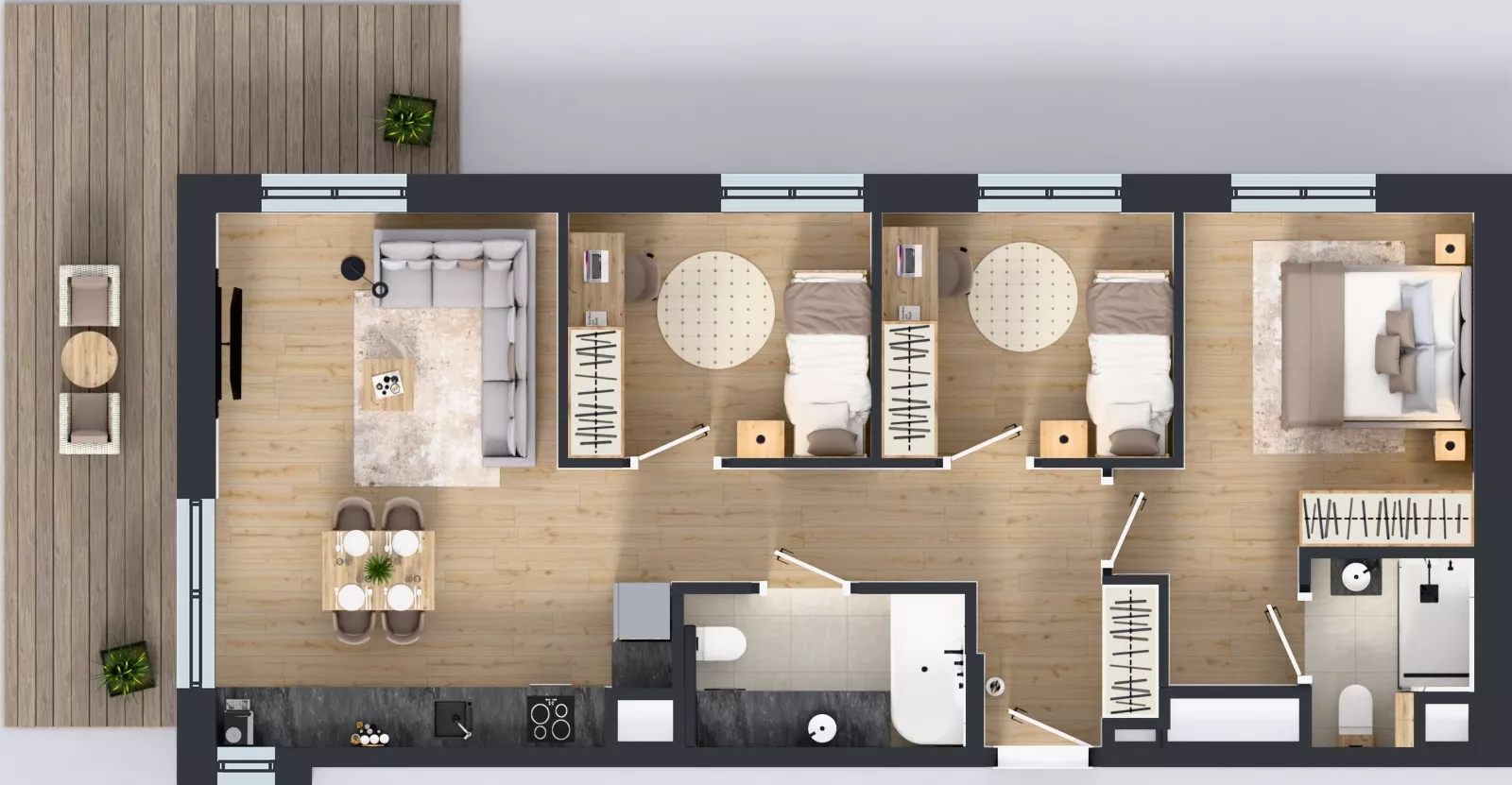 4 pokoje, mieszkanie 70,24 m², piętro 1, oferta nr 123 G/G-34, Ostródzka 123 - Etap III, Warszawa, Białołęka, Brzeziny, ul. Ostródzka 123