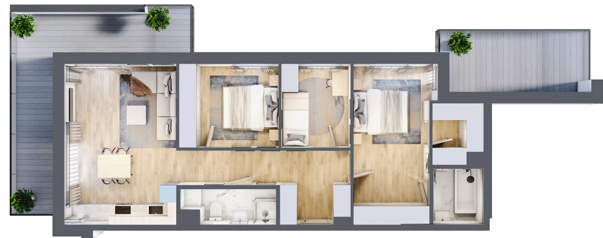 4 pokoje, mieszkanie 76,82 m², piętro 2, oferta nr 123 A/A-43, Ostródzka 123 - Etap II, Warszawa, Białołęka, Brzeziny, ul. Ostródzka 123