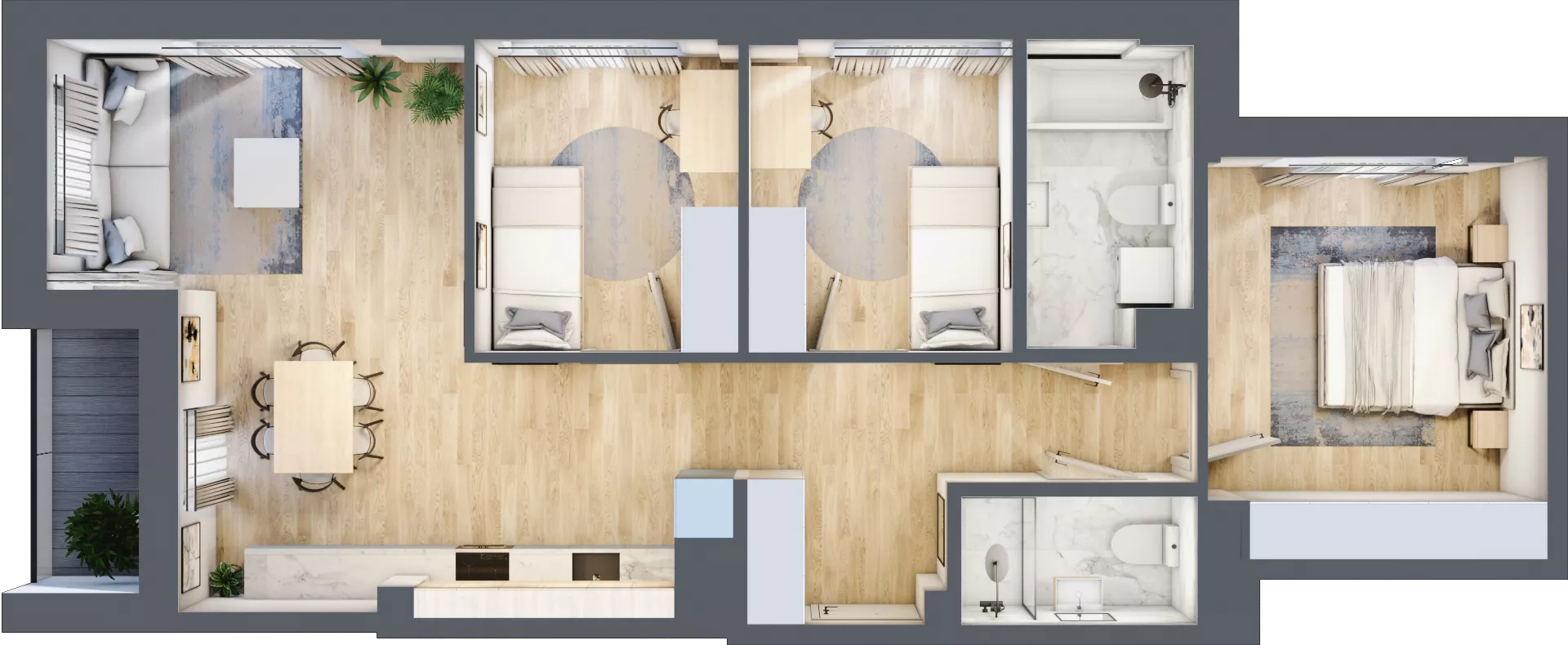 3 pokoje, mieszkanie 61,26 m², piętro 5, oferta nr Giserska 5/98, Panorama Ursus, Warszawa, Ursus, Szamoty, ul. Giserska 5