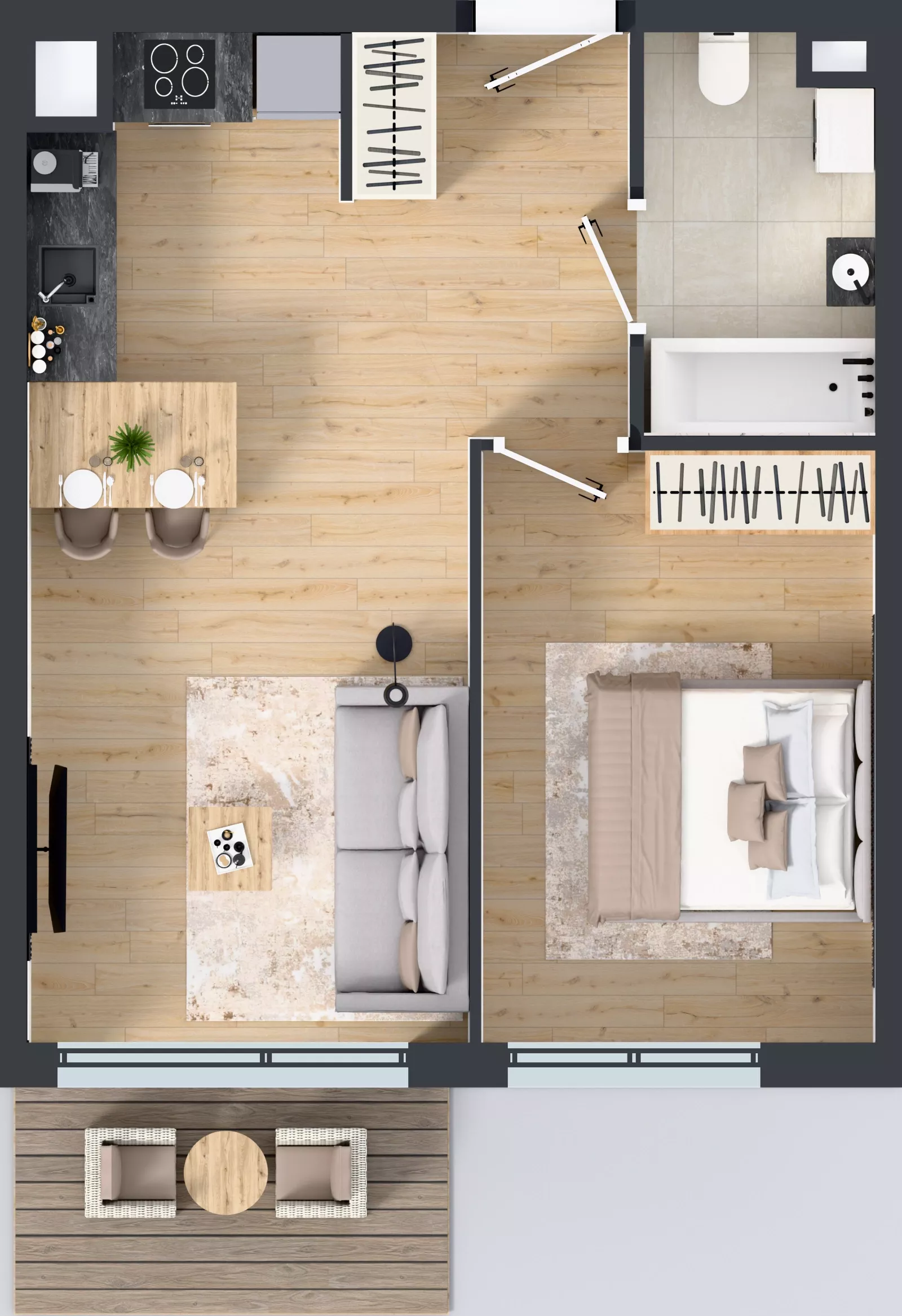2 pokoje, mieszkanie 41,56 m², piętro 6, oferta nr C.192, Osiedle Mira, Pruszków, Centrum, ul. Miry Zimińskiej – Sygietyńskiej 5