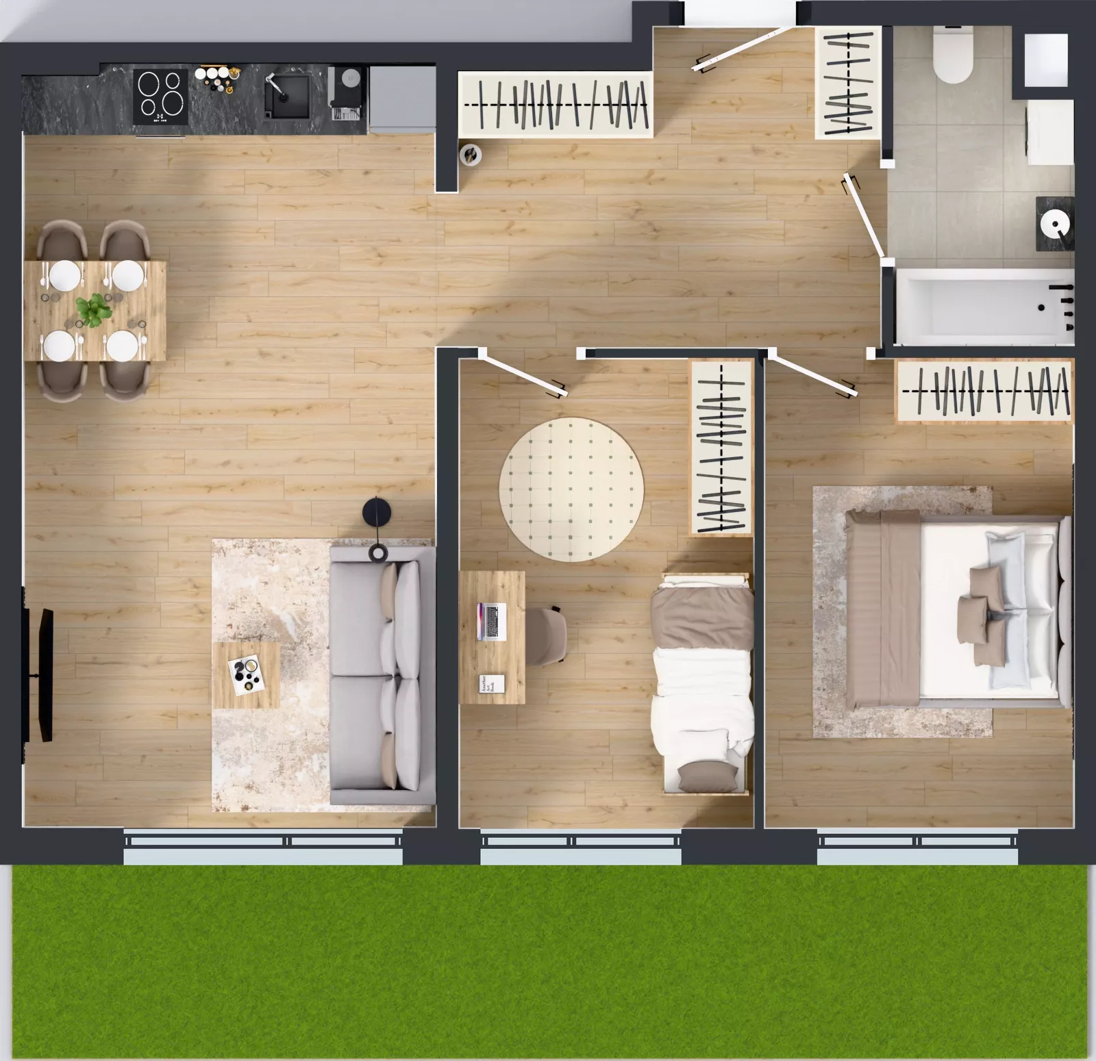 3 pokoje, mieszkanie 62,82 m², parter, oferta nr D.199, Osiedle Mira, Pruszków, Centrum, ul. Miry Zimińskiej – Sygietyńskiej 5