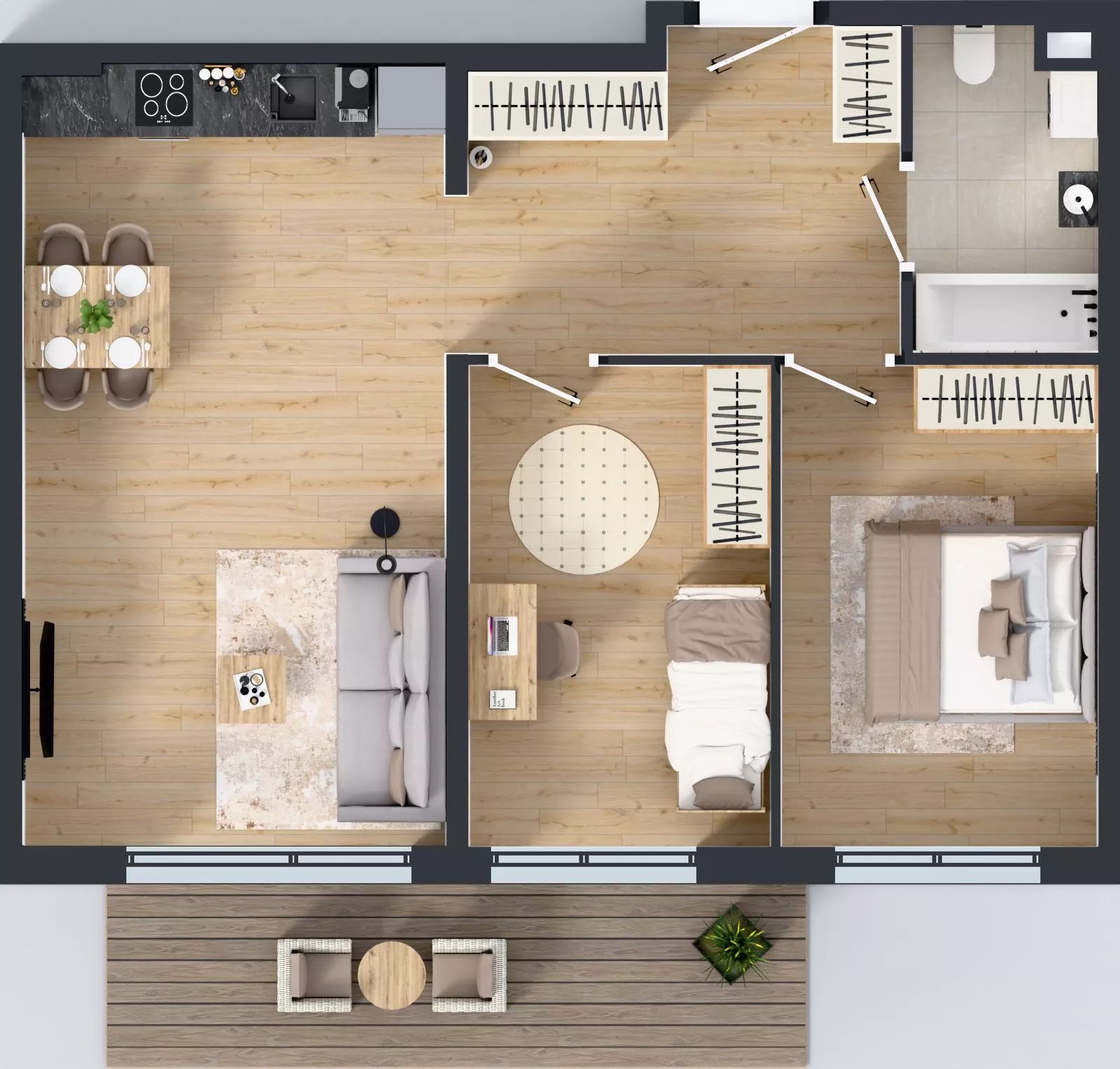 3 pokoje, mieszkanie 62,96 m², piętro 2, oferta nr D.207, Osiedle Mira, Pruszków, Centrum, ul. Miry Zimińskiej – Sygietyńskiej 5