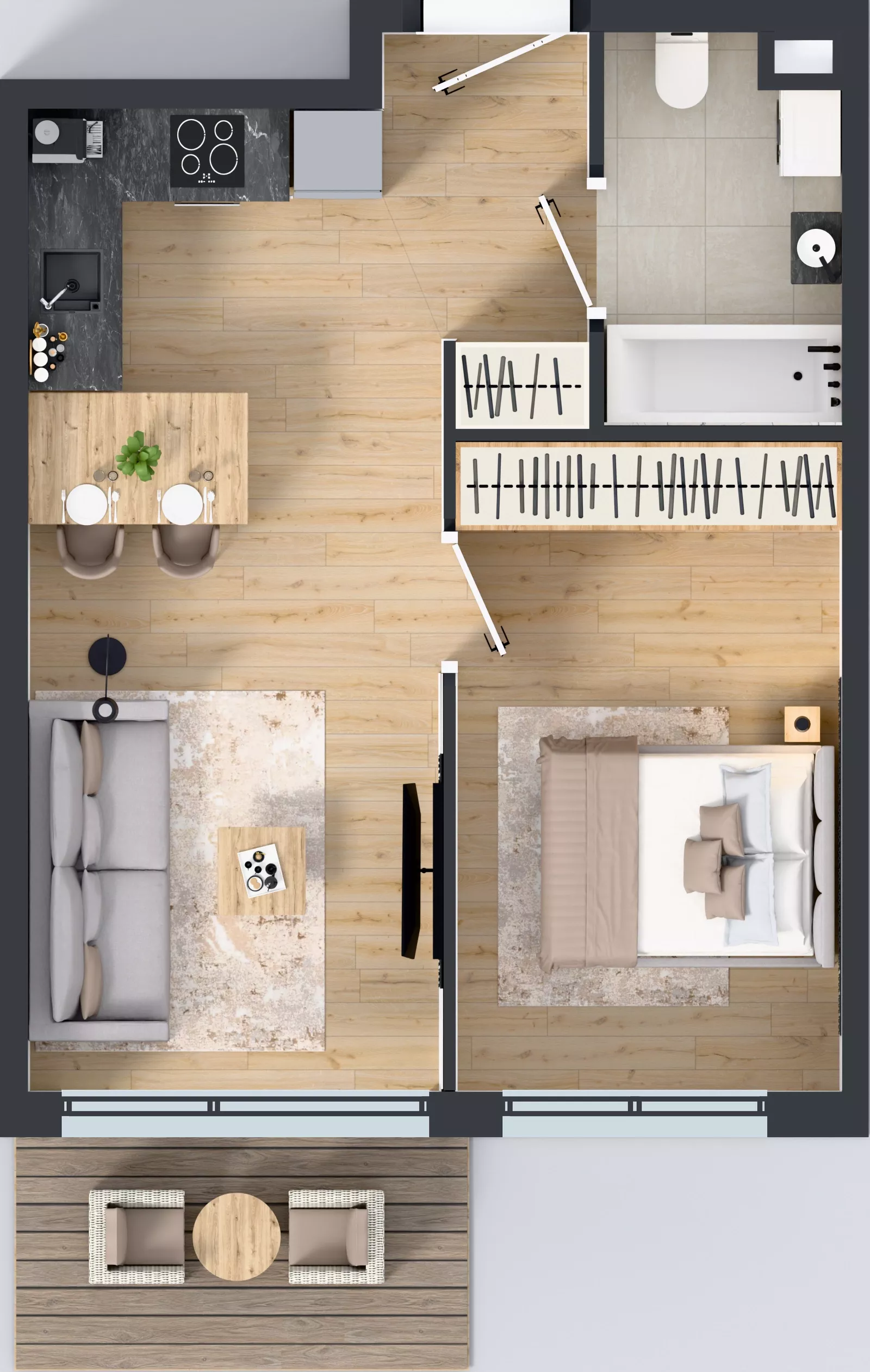 2 pokoje, mieszkanie 37,24 m², piętro 5, oferta nr D.220, Osiedle Mira, Pruszków, Centrum, ul. Miry Zimińskiej – Sygietyńskiej 5