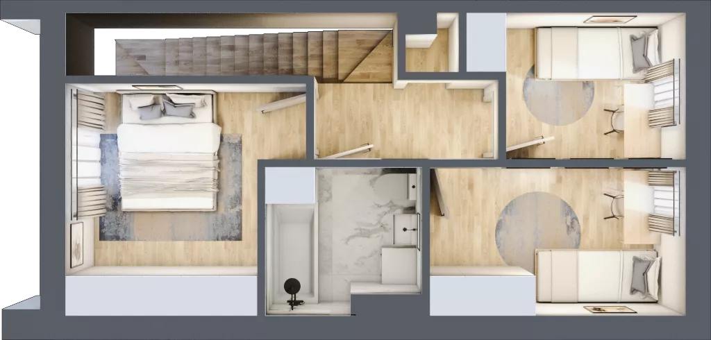 Dom 71,55 m², oferta nr A4, Villa Stoki - domy, Łódź, Widzew, ul. Beskidzka 109