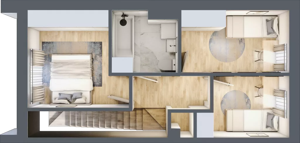 Dom 71,55 m², oferta nr B1, Villa Stoki - domy, Łódź, Widzew, ul. Beskidzka 109