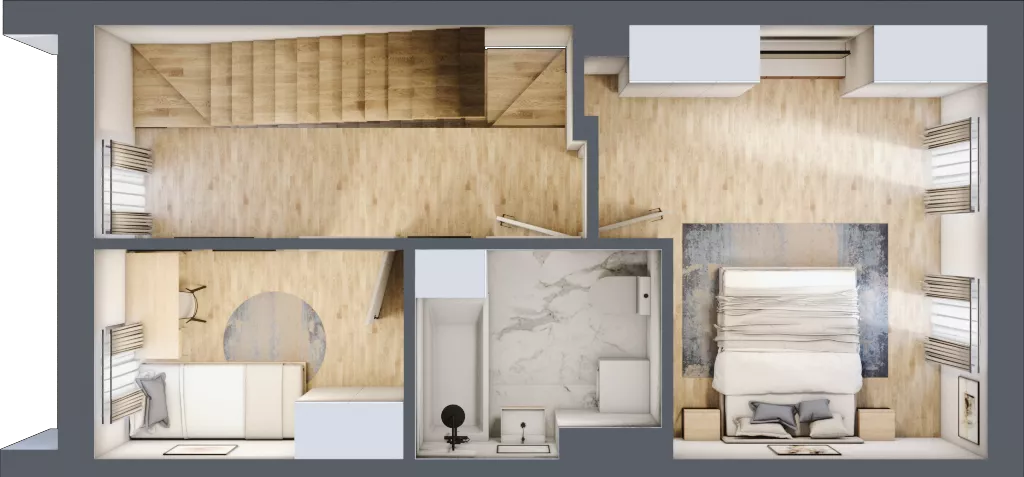 5 pokoi, mieszkanie 108,78 m², piętro 3, oferta nr A3, Villa Stoki, Łódź, Widzew, ul. Beskidzka 109