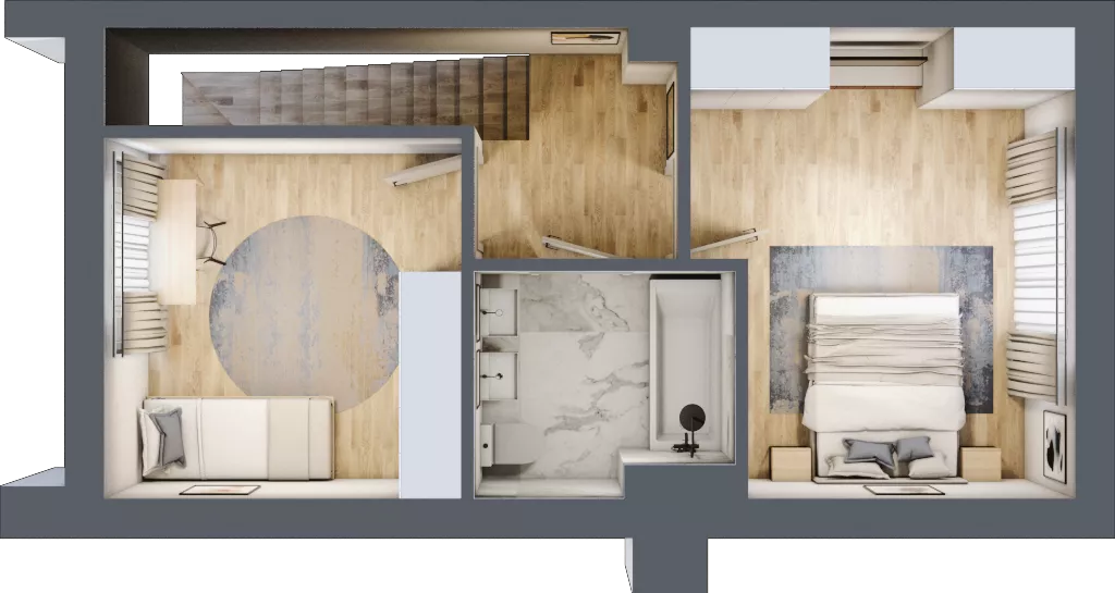 5 pokoi, mieszkanie 108,78 m², piętro 3, oferta nr A3, Villa Stoki, Łódź, Widzew, ul. Beskidzka 109