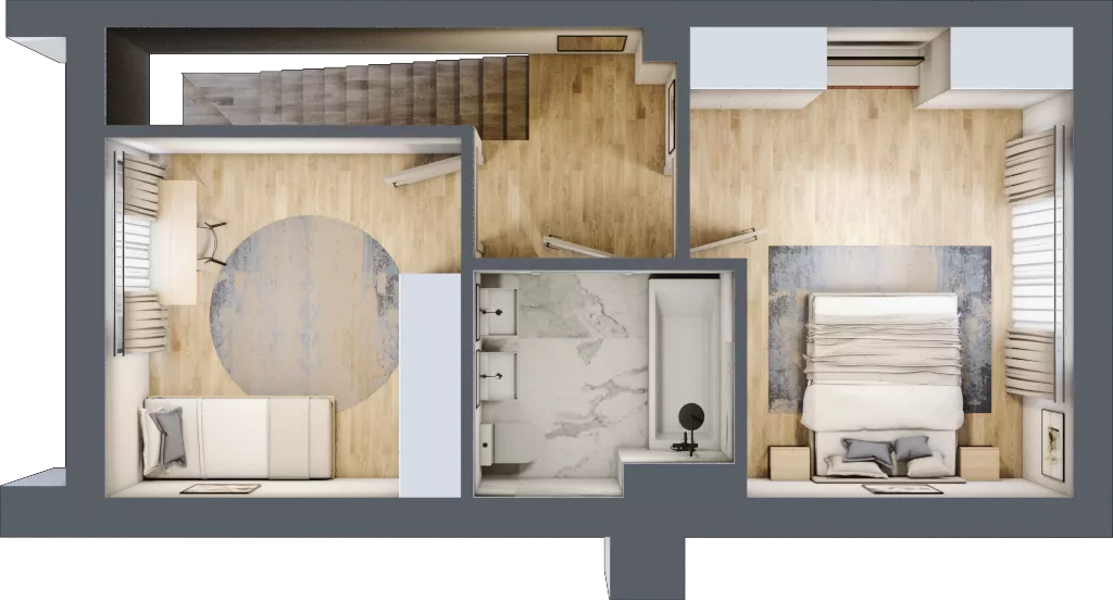 5 pokoi, mieszkanie 108,78 m², piętro 3, oferta nr B5, Villa Stoki, Łódź, Widzew, ul. Beskidzka 109