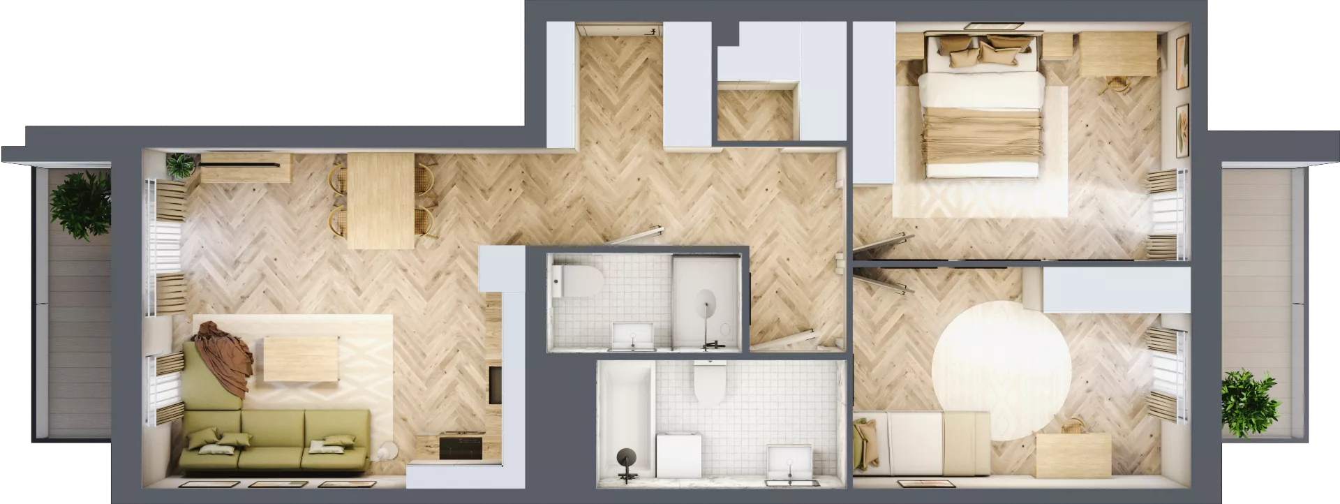 3 pokoje, mieszkanie 68,82 m², piętro 4, oferta nr A4.7, Piekarska Park, Łódź, Bałuty, ul. Piekarska 27/29