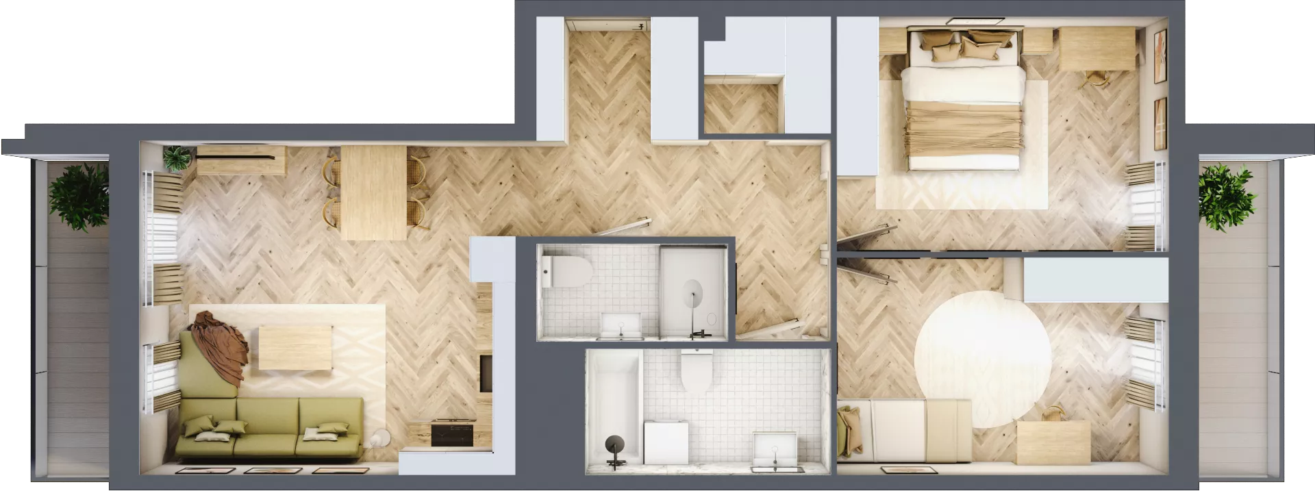 3 pokoje, mieszkanie 68,82 m², piętro 10, oferta nr A10.7, Piekarska Park, Łódź, Bałuty, ul. Piekarska 27/29