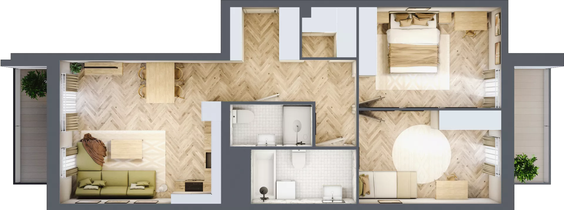 3 pokoje, mieszkanie 68,82 m², piętro 8, oferta nr A8.7, Piekarska Park, Łódź, Bałuty, ul. Piekarska 27/29