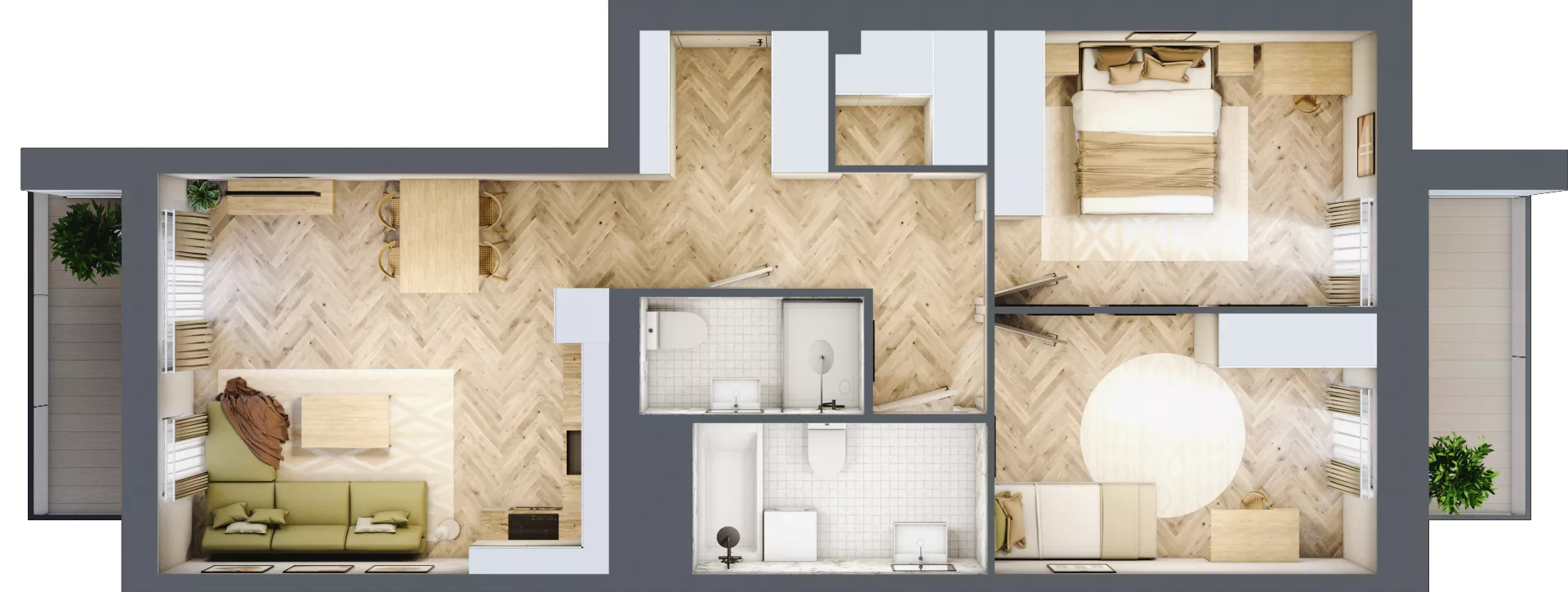 3 pokoje, mieszkanie 67,20 m², piętro 2, oferta nr A2.7, Piekarska Park, Łódź, Bałuty, ul. Piekarska 27/29