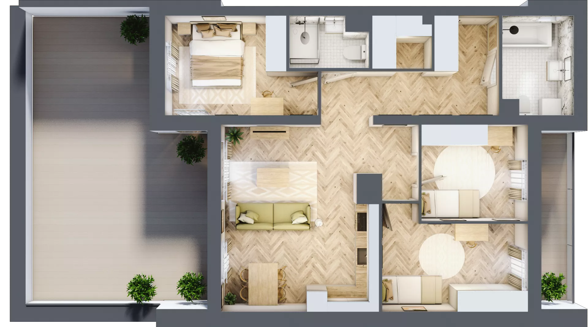 4 pokoje, mieszkanie 82,41 m², piętro 1, oferta nr A1.1, Piekarska Park, Łódź, Bałuty, ul. Piekarska 27/29