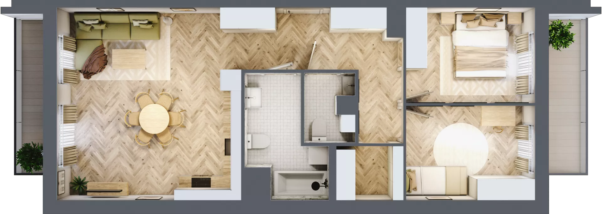 3 pokoje, mieszkanie 71,93 m², piętro 8, oferta nr B8.2, Piekarska Park, Łódź, Bałuty, ul. Piekarska 27/29