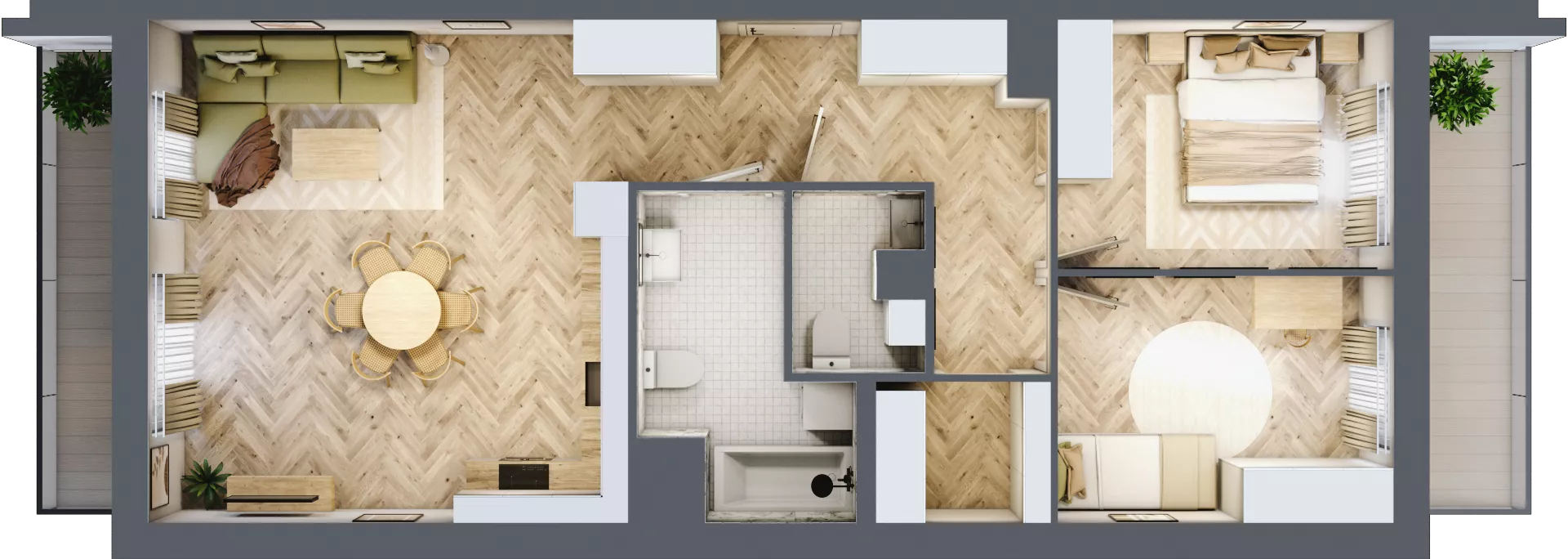 3 pokoje, mieszkanie 71,93 m², piętro 9, oferta nr B9.2, Piekarska Park, Łódź, Bałuty, ul. Piekarska 27/29