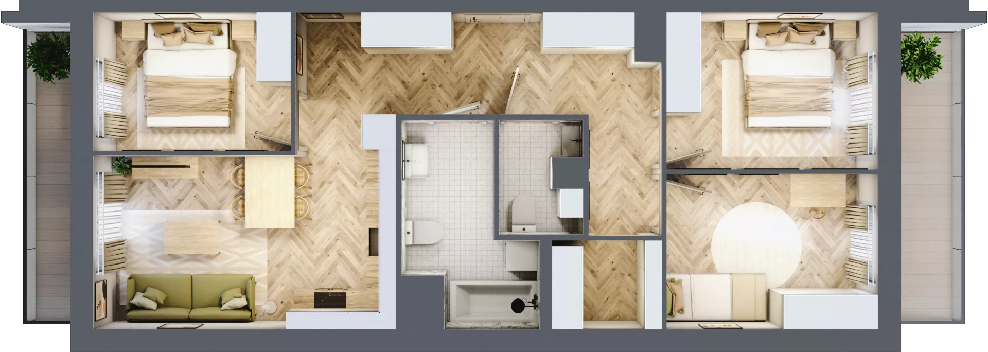 4 pokoje, mieszkanie 71,45 m², piętro 10, oferta nr B10.2, Piekarska Park, Łódź, Bałuty, ul. Piekarska 27/29