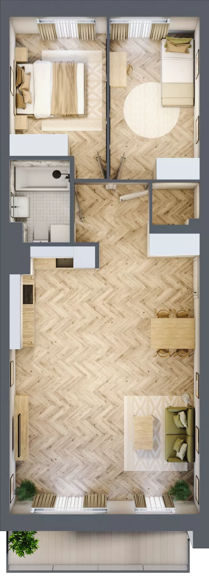 3 pokoje, mieszkanie 70,69 m², piętro 6, oferta nr 78, Nowy Czechów, Lublin, Czechów Południowy, ul. Kameralna 3