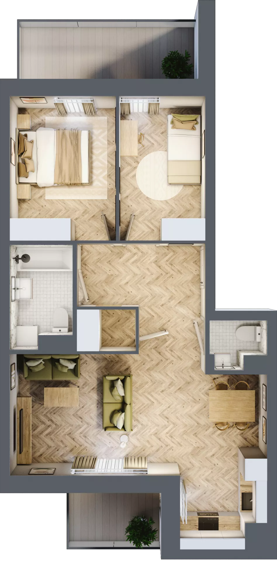 3 pokoje, mieszkanie 62,32 m², piętro 7, oferta nr 176, Nowy Czechów, Lublin, Czechów Południowy, ul. Kameralna 3
