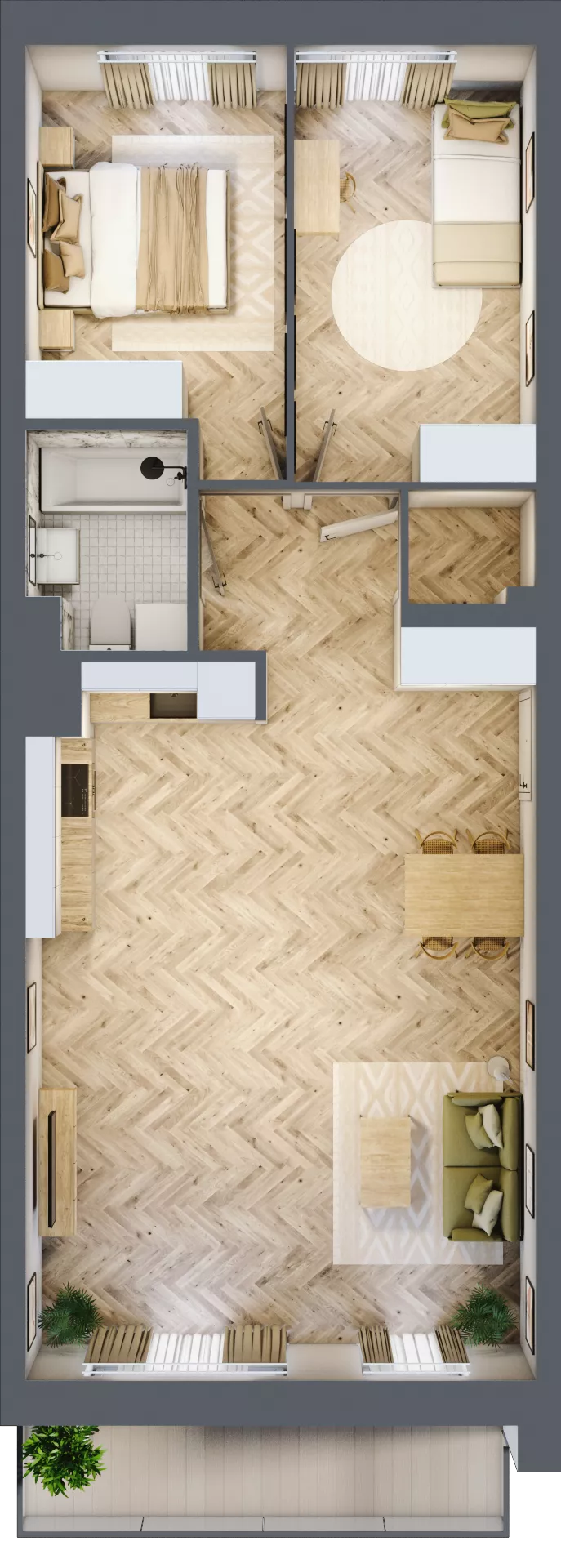 3 pokoje, mieszkanie 70,68 m², piętro 5, oferta nr 72, Nowy Czechów, Lublin, Czechów Południowy, ul. Kameralna 3