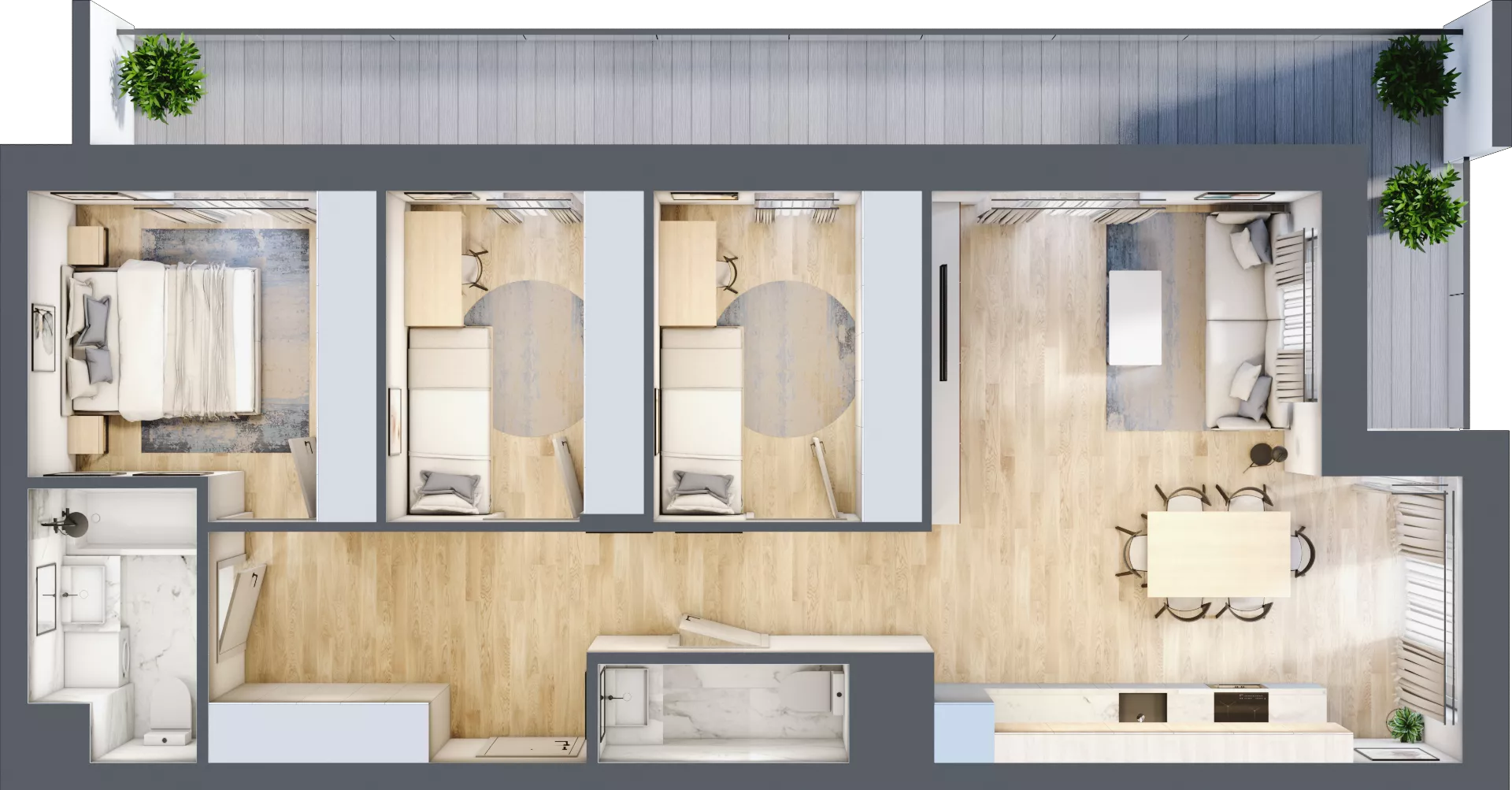 4 pokoje, mieszkanie 74,76 m², piętro 5, oferta nr 25/B7, Dzielnica Parkowa, Rzeszów, Słocina, ul. Ignacego Paderewskiego 47