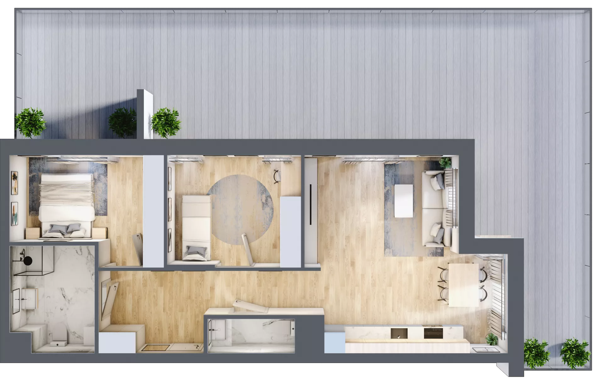 3 pokoje, mieszkanie 74,92 m², piętro 1, oferta nr 1/B7, Dzielnica Parkowa, Rzeszów, Słocina, ul. Ignacego Paderewskiego 47
