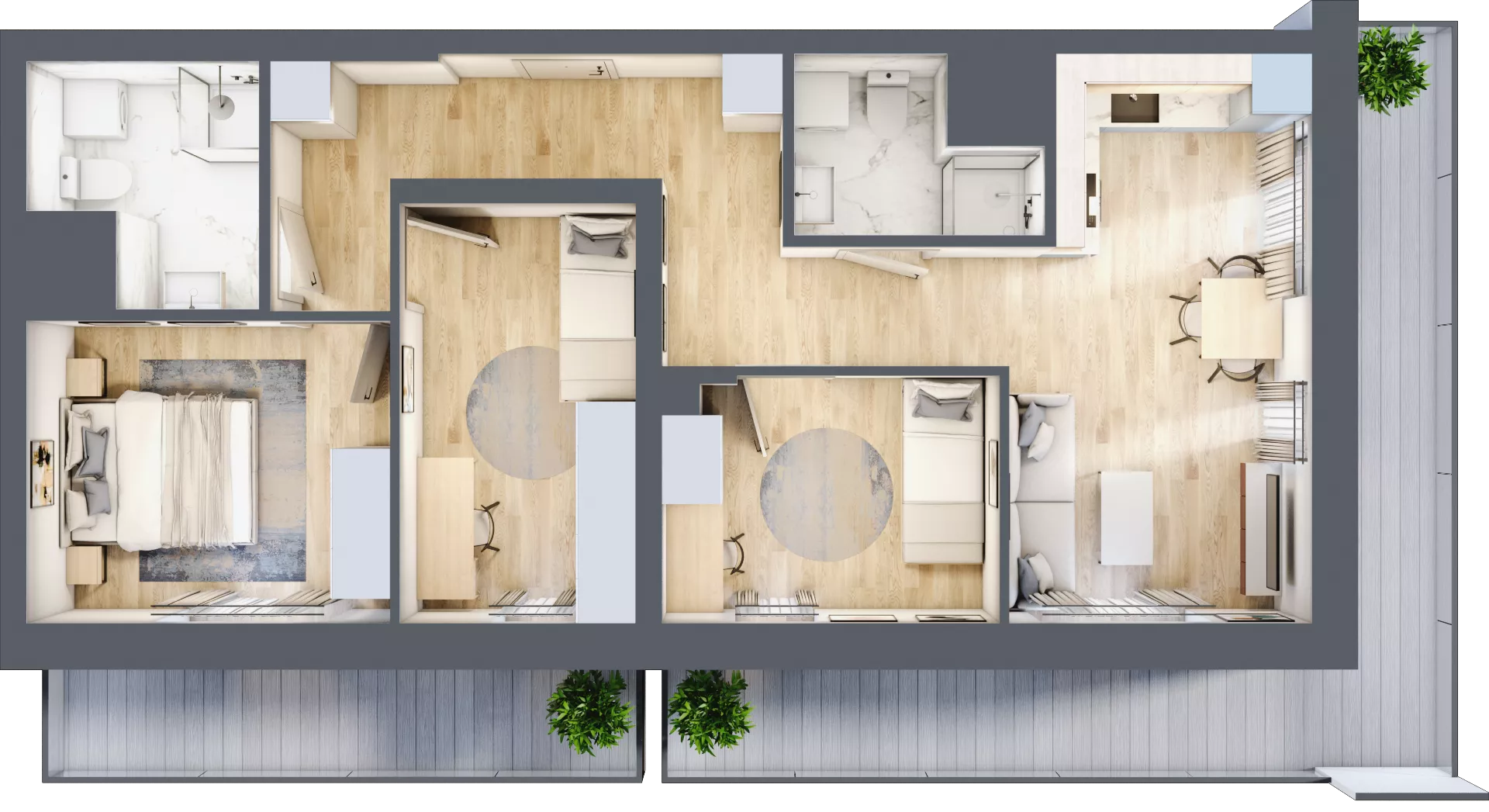 4 pokoje, mieszkanie 68,15 m², piętro 2, oferta nr 9/B7, Dzielnica Parkowa, Rzeszów, Słocina, ul. Ignacego Paderewskiego 47