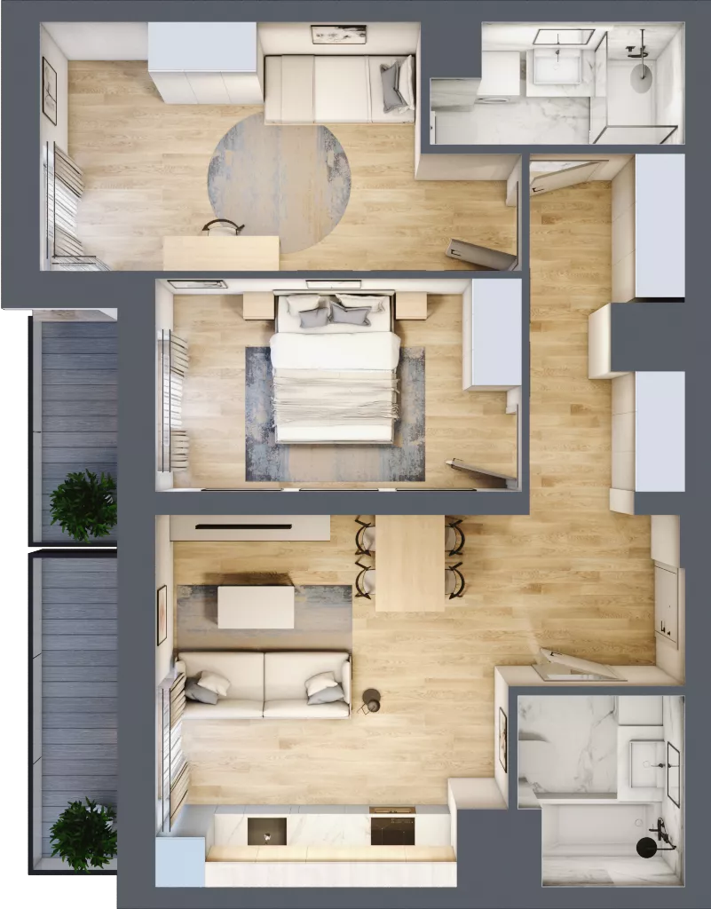 3 pokoje, mieszkanie 67,09 m², piętro 4, oferta nr 23/B7, Dzielnica Parkowa, Rzeszów, Słocina, ul. Ignacego Paderewskiego 47