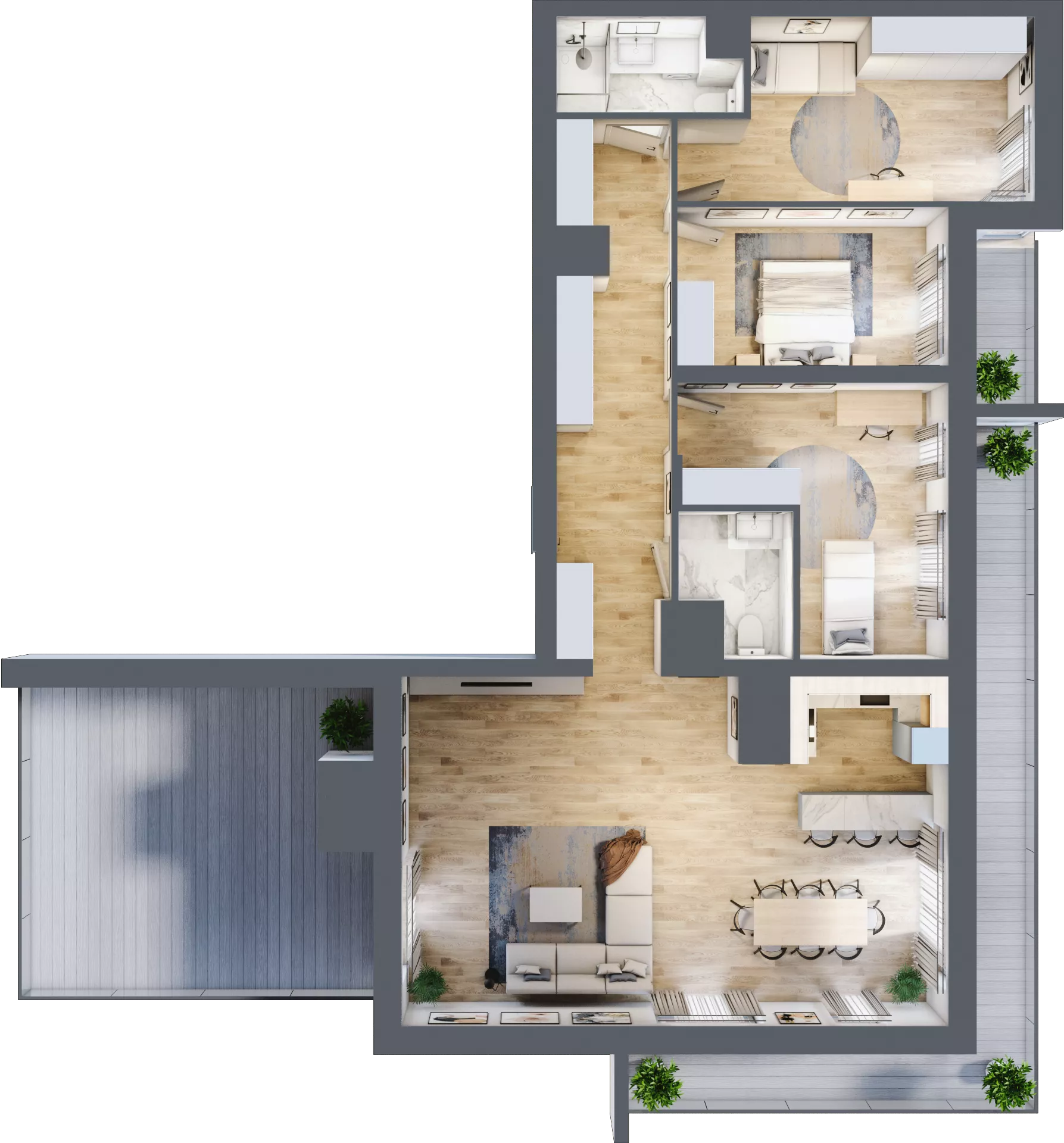 4 pokoje, mieszkanie 117,23 m², piętro 15, oferta nr 86/B8, Dzielnica Parkowa, Rzeszów, Słocina, ul. Ignacego Paderewskiego 47