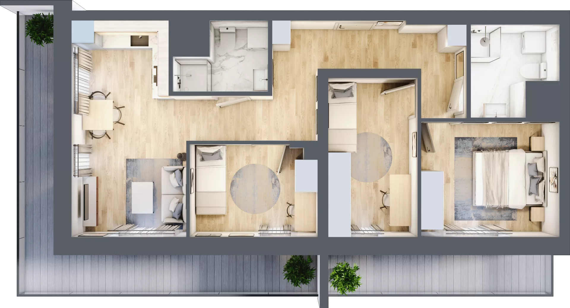 4 pokoje, mieszkanie 68,22 m², piętro 6, oferta nr 34/B8, Dzielnica Parkowa, Rzeszów, Słocina, ul. Ignacego Paderewskiego 47
