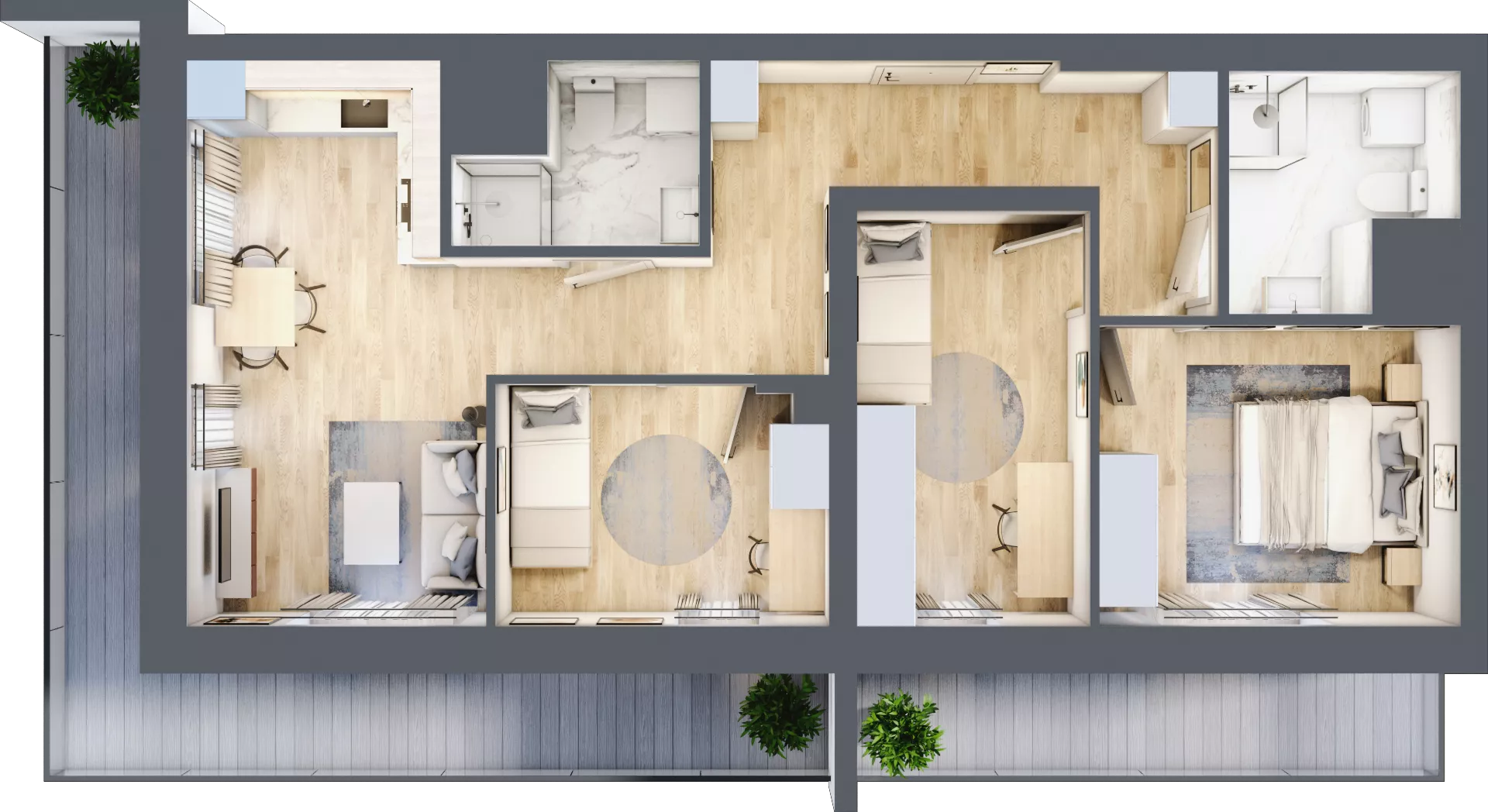 4 pokoje, mieszkanie 68,21 m², piętro 14, oferta nr 82/B8, Dzielnica Parkowa, Rzeszów, Słocina, ul. Ignacego Paderewskiego 47