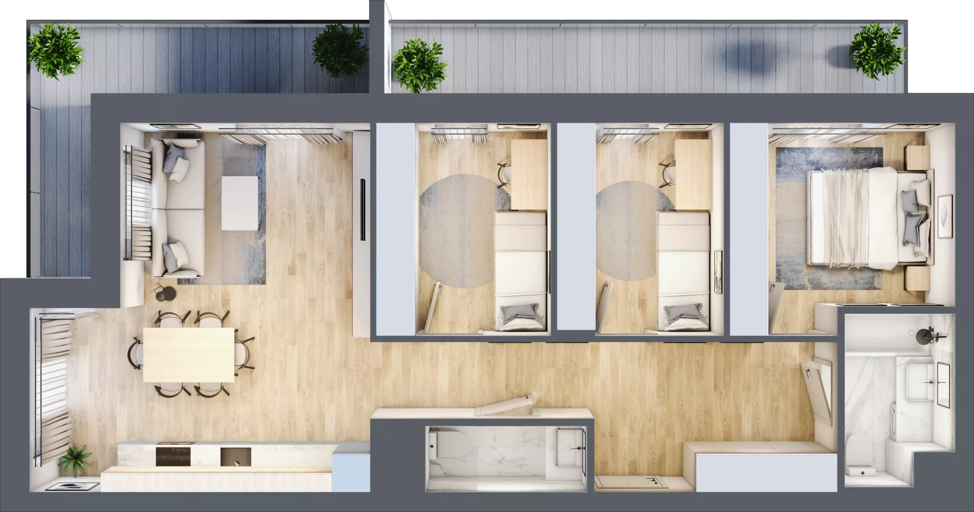 4 pokoje, mieszkanie 74,69 m², piętro 11, oferta nr 66/B8, Dzielnica Parkowa, Rzeszów, Słocina, ul. Ignacego Paderewskiego 47