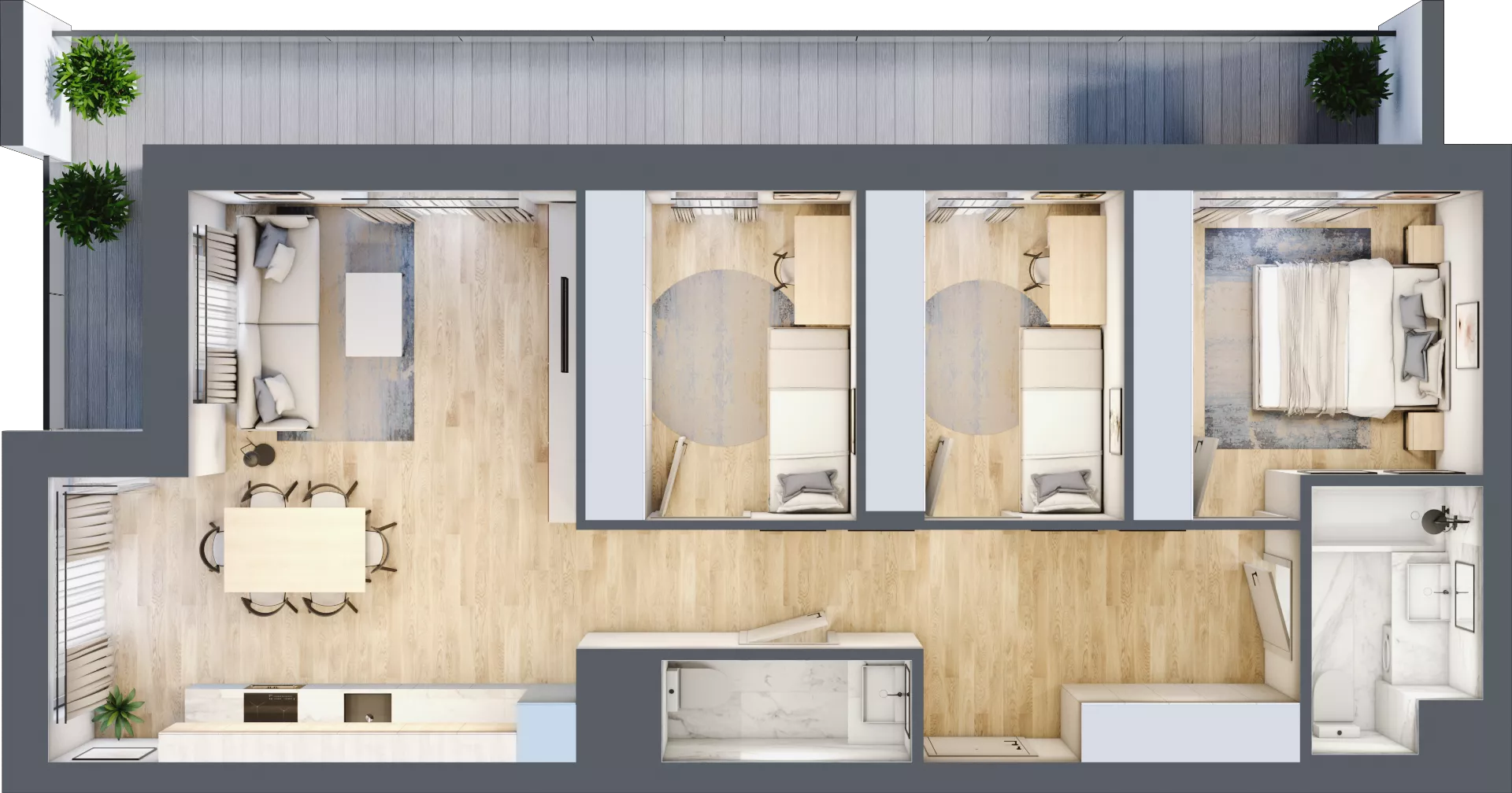 4 pokoje, mieszkanie 74,69 m², piętro 4, oferta nr 24/B8, Dzielnica Parkowa, Rzeszów, Słocina, ul. Ignacego Paderewskiego 47