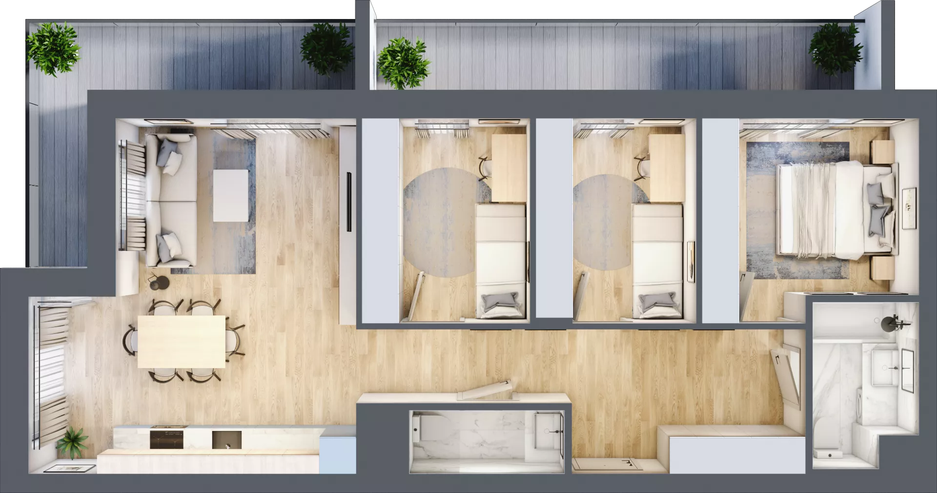 4 pokoje, mieszkanie 74,69 m², piętro 6, oferta nr 36/B8, Dzielnica Parkowa, Rzeszów, Słocina, ul. Ignacego Paderewskiego 47