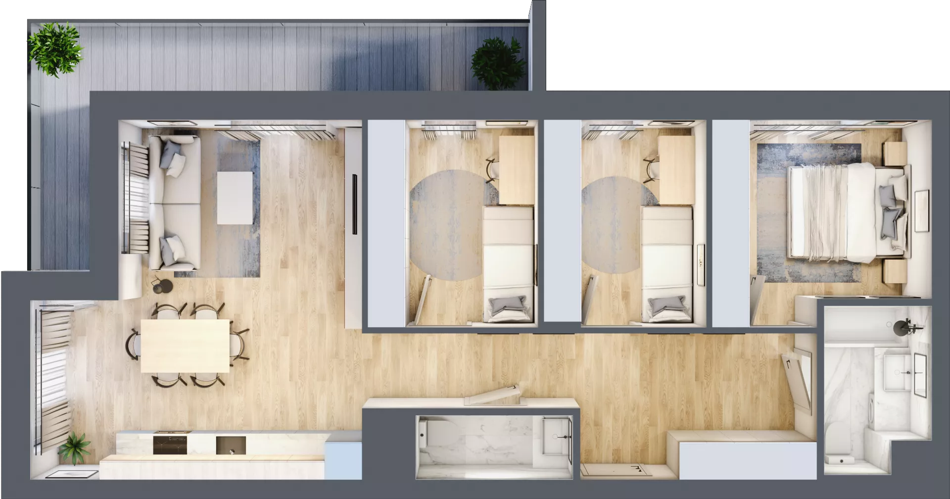 4 pokoje, mieszkanie 74,69 m², piętro 9, oferta nr 54/B8, Dzielnica Parkowa, Rzeszów, Słocina, ul. Ignacego Paderewskiego 47