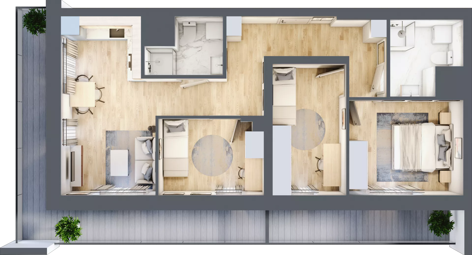 4 pokoje, mieszkanie 68,24 m², piętro 9, oferta nr 52/B8, Dzielnica Parkowa, Rzeszów, Słocina, ul. Ignacego Paderewskiego 47