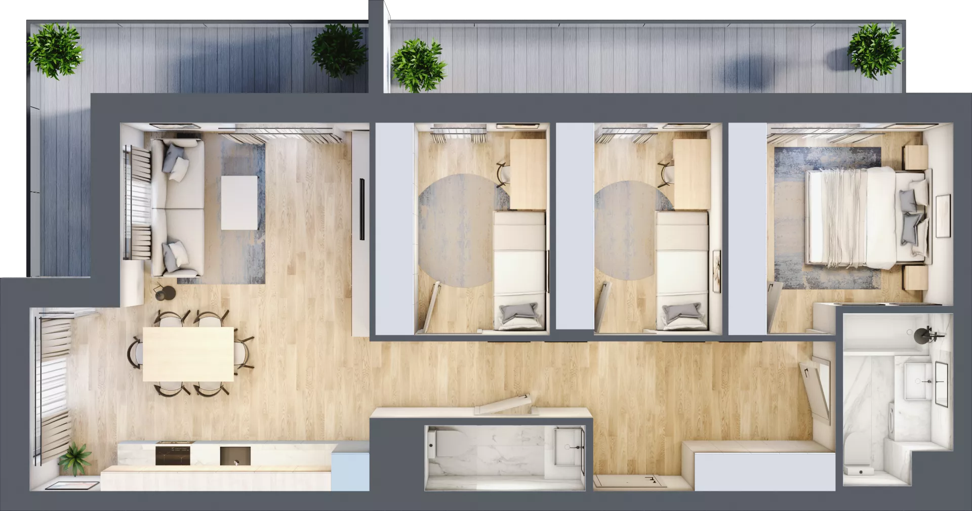 4 pokoje, mieszkanie 74,69 m², piętro 5, oferta nr 30/B8, Dzielnica Parkowa, Rzeszów, Słocina, ul. Ignacego Paderewskiego 47