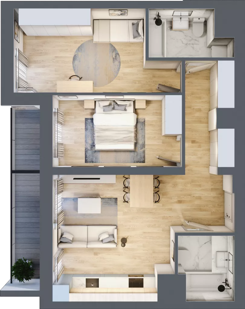 3 pokoje, mieszkanie 68,04 m², piętro 2, oferta nr 11/B8, Dzielnica Parkowa, Rzeszów, Słocina, ul. Ignacego Paderewskiego 47