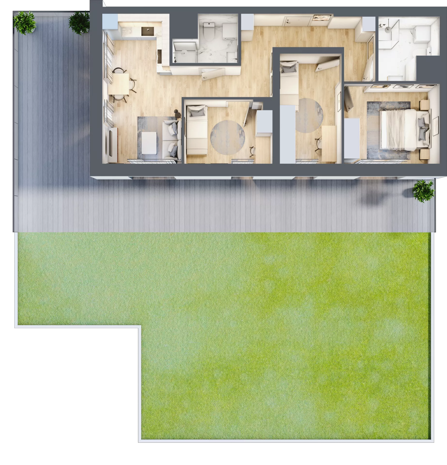 4 pokoje, mieszkanie 68,23 m², piętro 1, oferta nr 4/B8, Dzielnica Parkowa, Rzeszów, Słocina, ul. Ignacego Paderewskiego 47