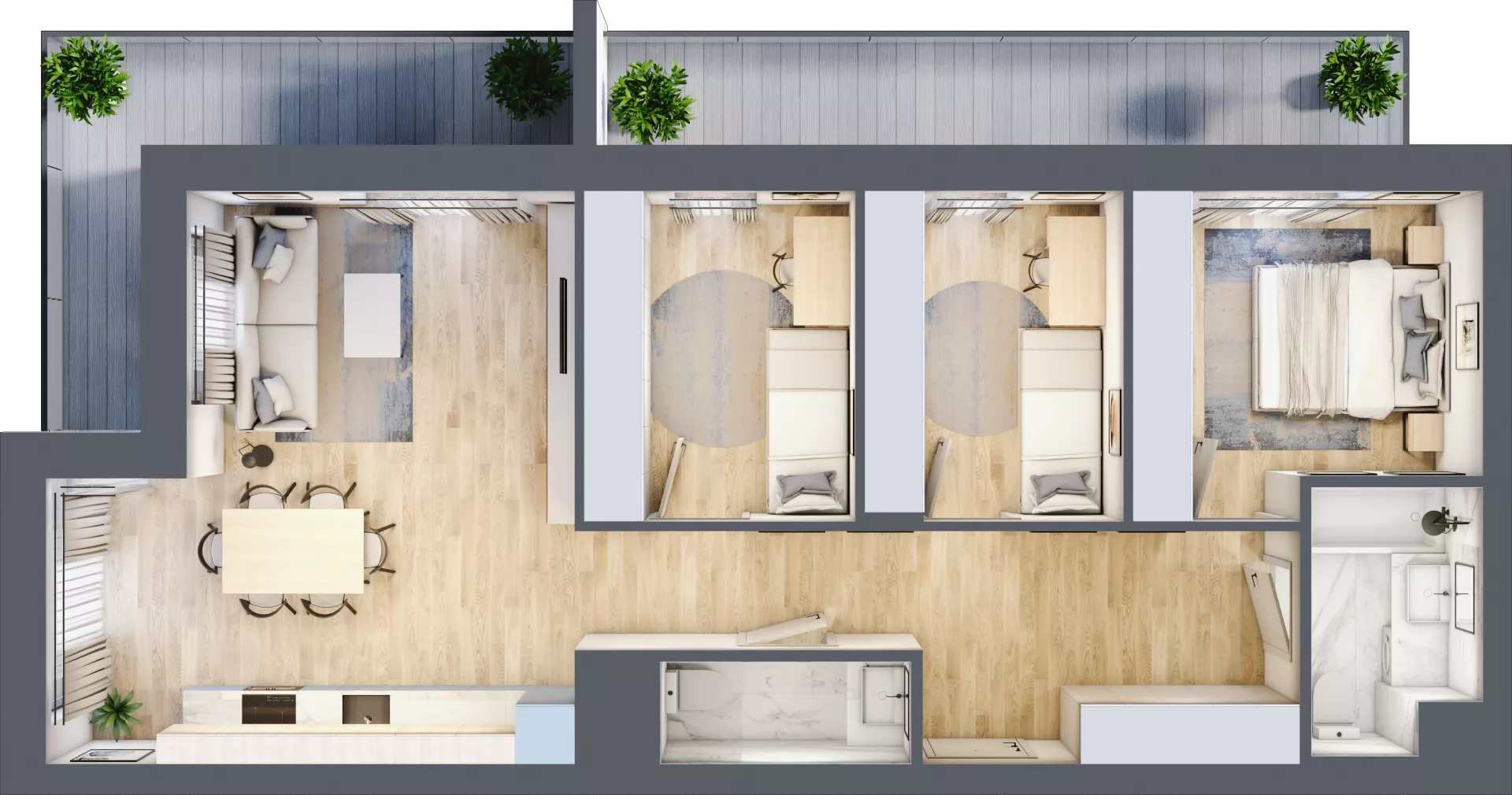 4 pokoje, mieszkanie 74,69 m², piętro 13, oferta nr 78/B8, Dzielnica Parkowa, Rzeszów, Słocina, ul. Ignacego Paderewskiego 47