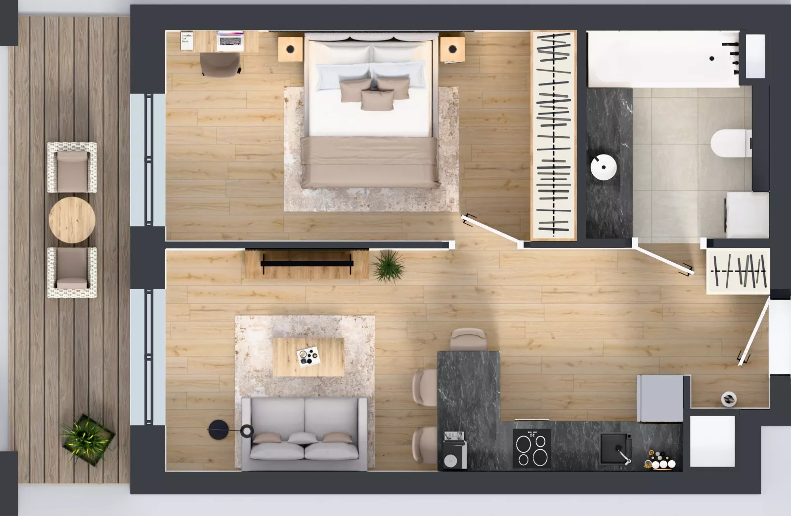 2 pokoje, mieszkanie 42,17 m², parter, oferta nr LM-005, Perspektywa Czechów, Lublin, Czechów Północny, ul. Wojtasa