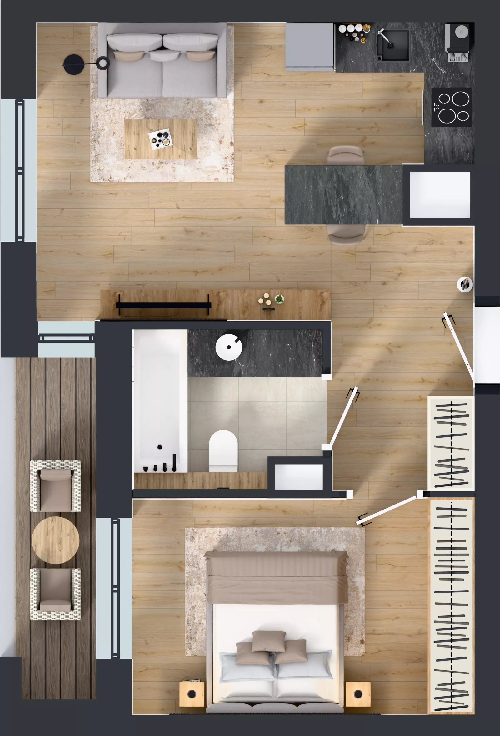 2 pokoje, mieszkanie 39,97 m², parter, oferta nr LM-092, Perspektywa Czechów, Lublin, Czechów Północny, ul. Wojtasa