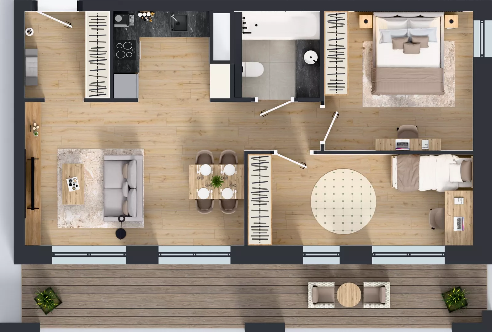 3 pokoje, mieszkanie 60,35 m², parter, oferta nr LM-125, Perspektywa Czechów, Lublin, Czechów Północny, ul. Wojtasa
