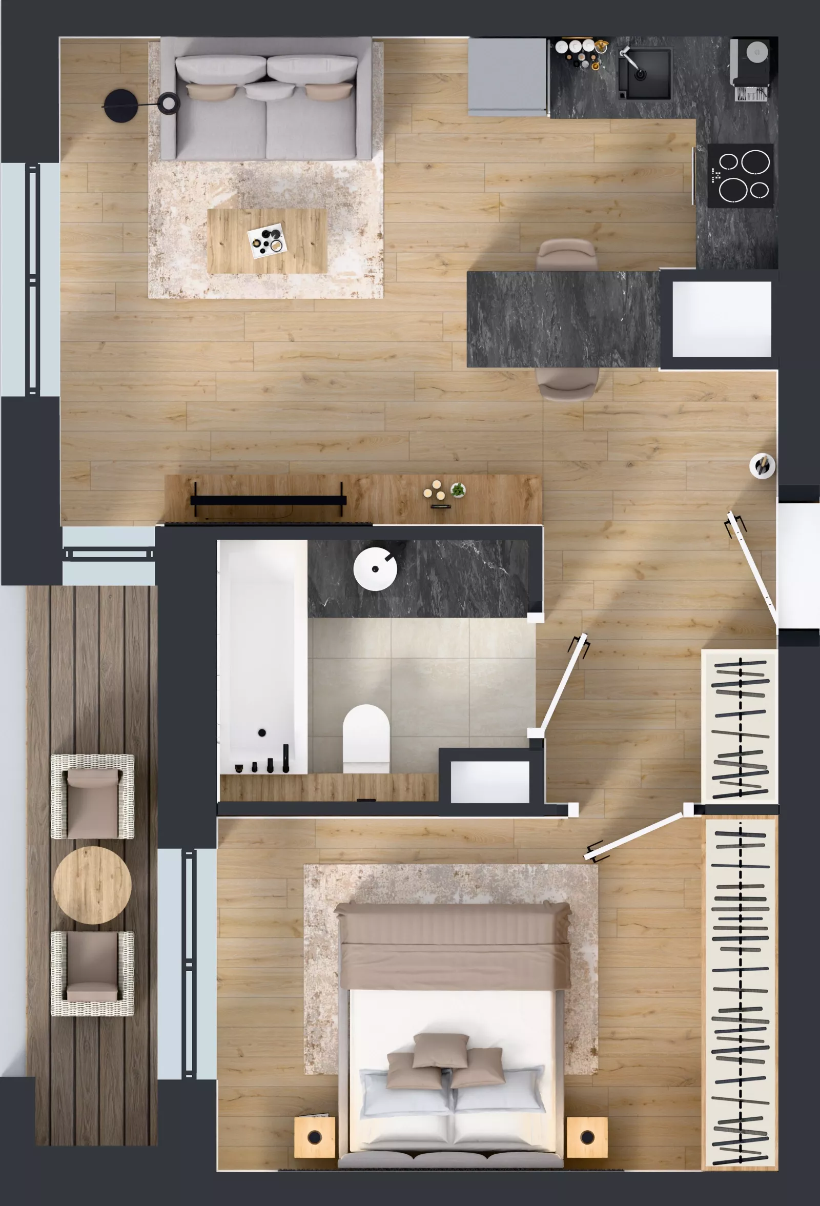 2 pokoje, mieszkanie 40,11 m², piętro 1, oferta nr LM-094, Perspektywa Czechów, Lublin, Czechów Północny, ul. Wojtasa