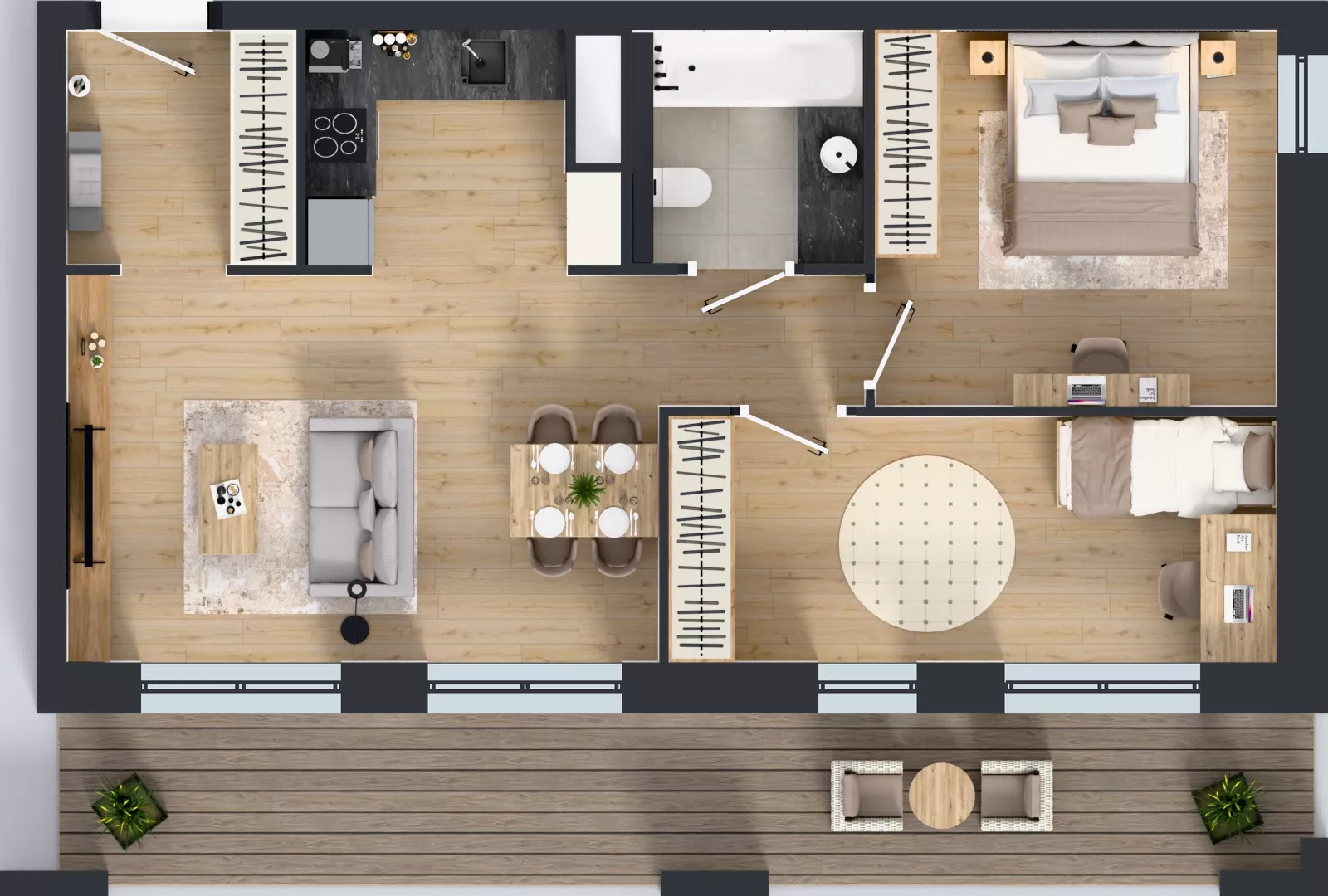 3 pokoje, mieszkanie 60,34 m², piętro 2, oferta nr LM-134, Perspektywa Czechów, Lublin, Czechów Północny, ul. Wojtasa