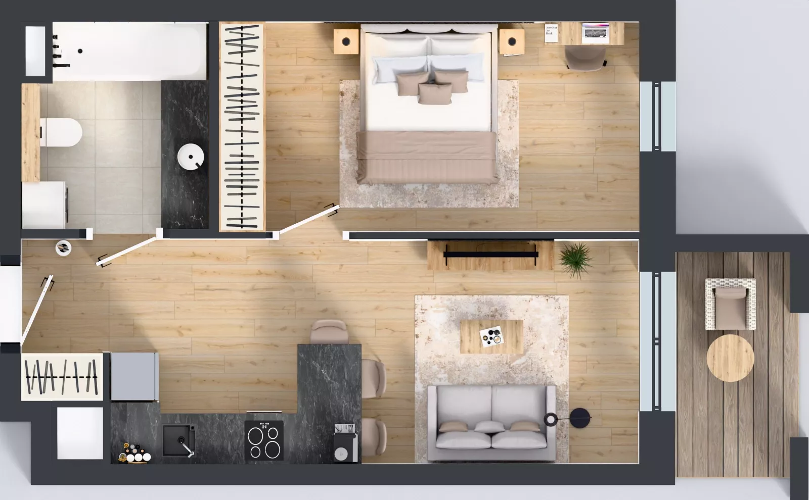 2 pokoje, mieszkanie 41,37 m², piętro 4, oferta nr LM-062, Perspektywa Czechów, Lublin, Czechów Północny, ul. Wojtasa