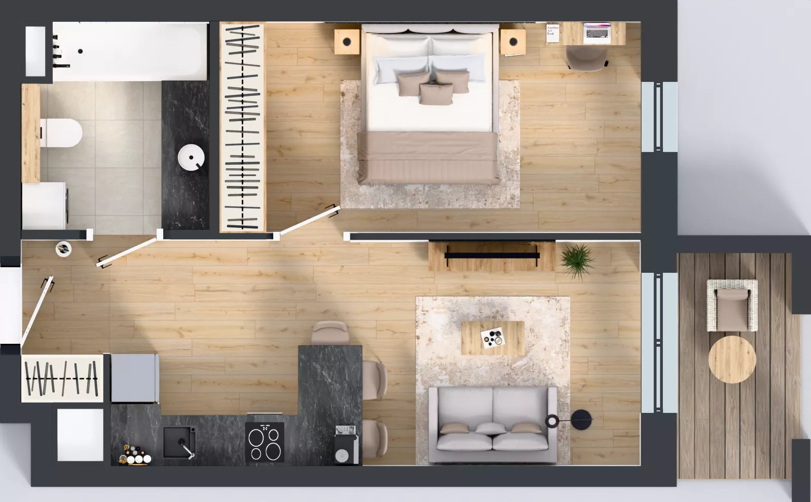 2 pokoje, mieszkanie 41,37 m², piętro 5, oferta nr LM-075, Perspektywa Czechów, Lublin, Czechów Północny, ul. Wojtasa